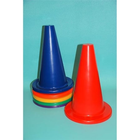 Everrich Industries Everrich EVB-0027 12 Inch Vinyl Cone with Round Base - Set of 6 EVB-0027
